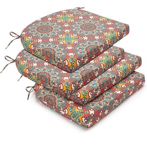 Waterproof outdoor/indoor seat cushions 4 pack